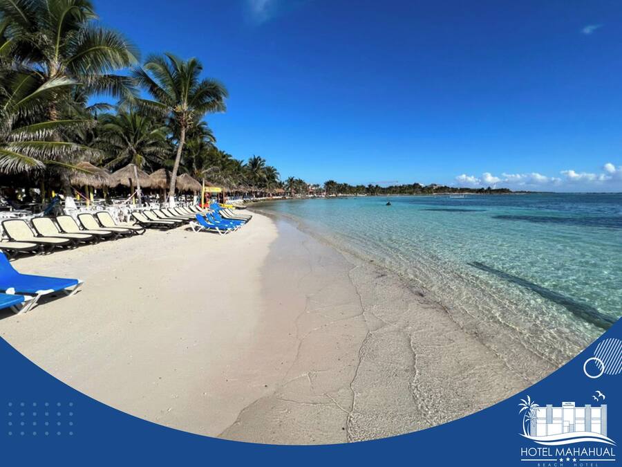 Playa privada, arena blanca