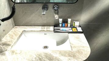 Free toiletries, hair dryer, towels, soap