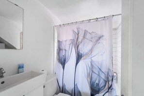 Een douche, een haardroger