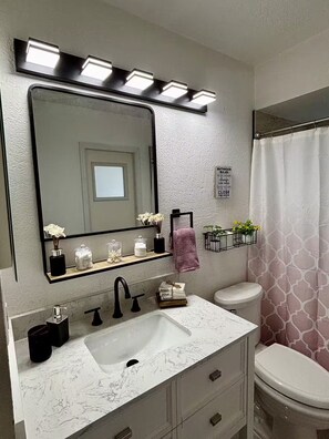 Shower, hair dryer, towels, soap - Luxury Anexo (Kissimmee)