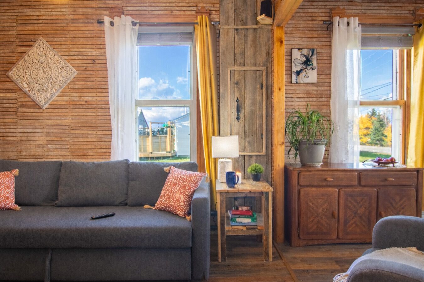 Smart TV, fireplace, video games, foosball