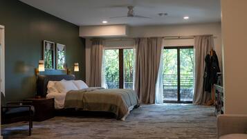 Premium bedding, down comforters, pillowtop beds, individually decorated