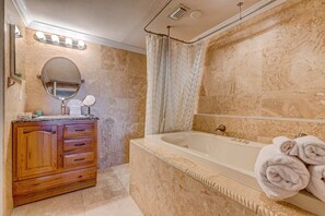 Shower, hair dryer, towels - Ocean Serenity: Oceanfront Haven with Pool Access, Sauna Sessions, and Private Screened-in Patio! (Cape Canaveral)