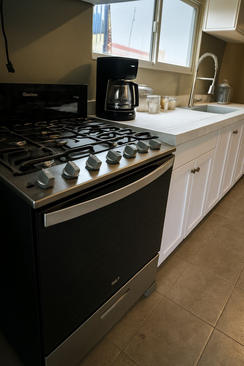 Villa familiar, vistas a la ciudad | Cocina privada | Frigorífico grande, placa de cocina, lavavajillas y plancha