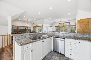 Fridge, microwave, oven, stovetop - Big Blue (North) | 1,625 ft to the beach | Dog Friendly and Community Pool (Corolla)