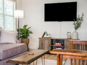 Smart TV, DVD player, books