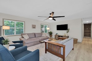 Smart TV, DVD player, books