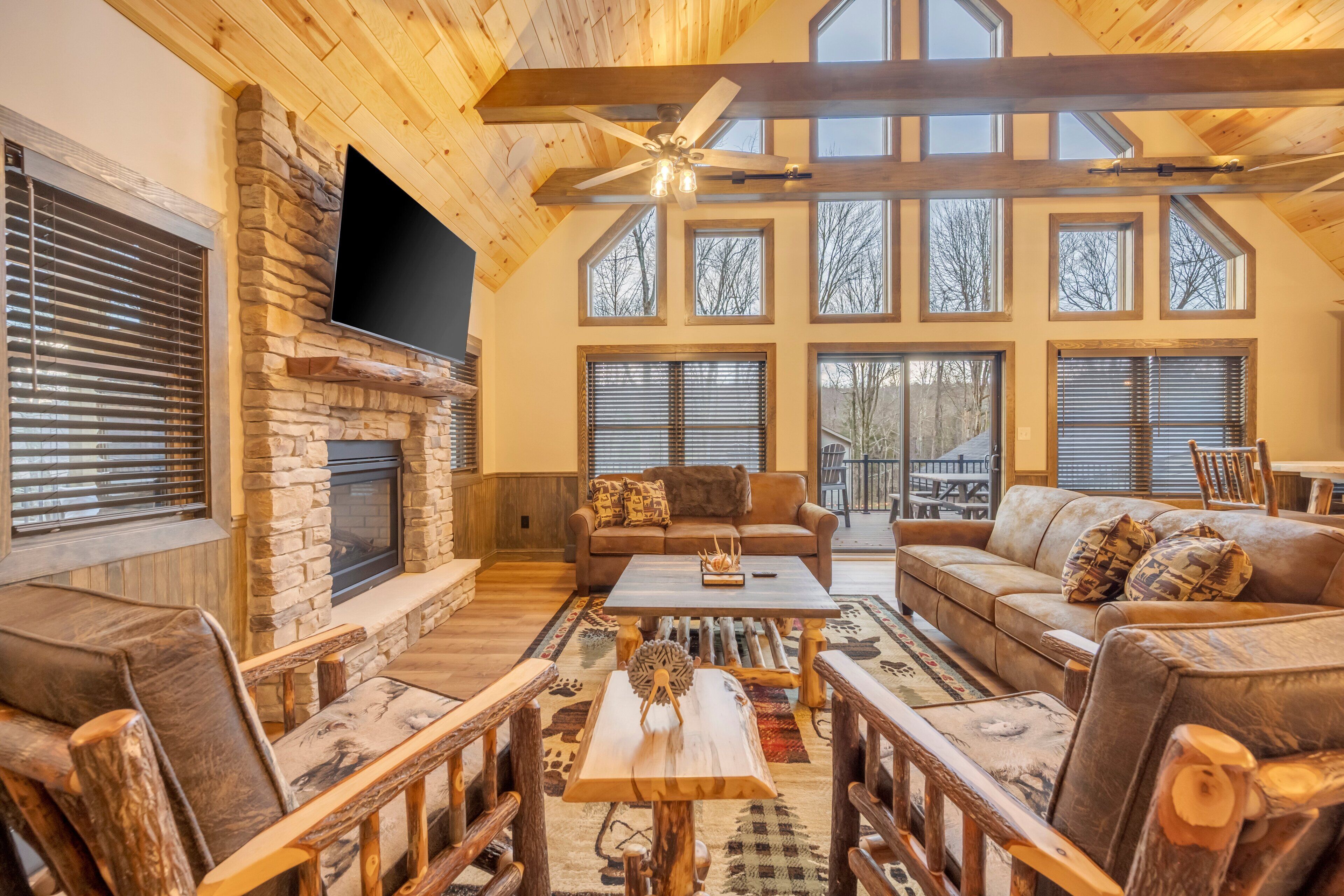 Smart-tv, eldstad och tv-spel