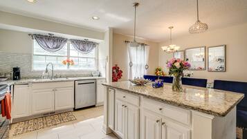 Microwave, oven, stovetop, dishwasher