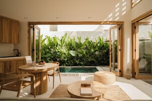 Signatur-villa - 1 soveværelse | Privat køkken | Køleskab, kogeplade, opvaskemaskine, brødrister