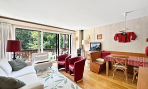 Living area - Apartment in Les Carroz Near Ski Bus Stop (Araches-la-Frasse)