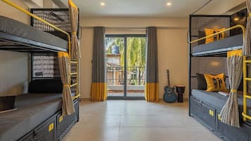 Bed in 4 Bed Mixed Dormitory with Balcony and City View | Iron/ironing board, free WiFi, bed sheets