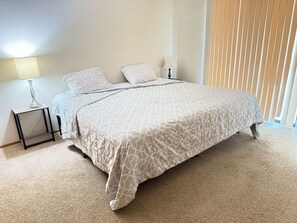 2 bedrooms, iron/ironing board, WiFi, bed sheets