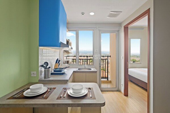 Apartament, 2 dormitoris, vistes a la ciutat | Menjador