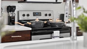 Microwave, oven, stovetop, dishwasher