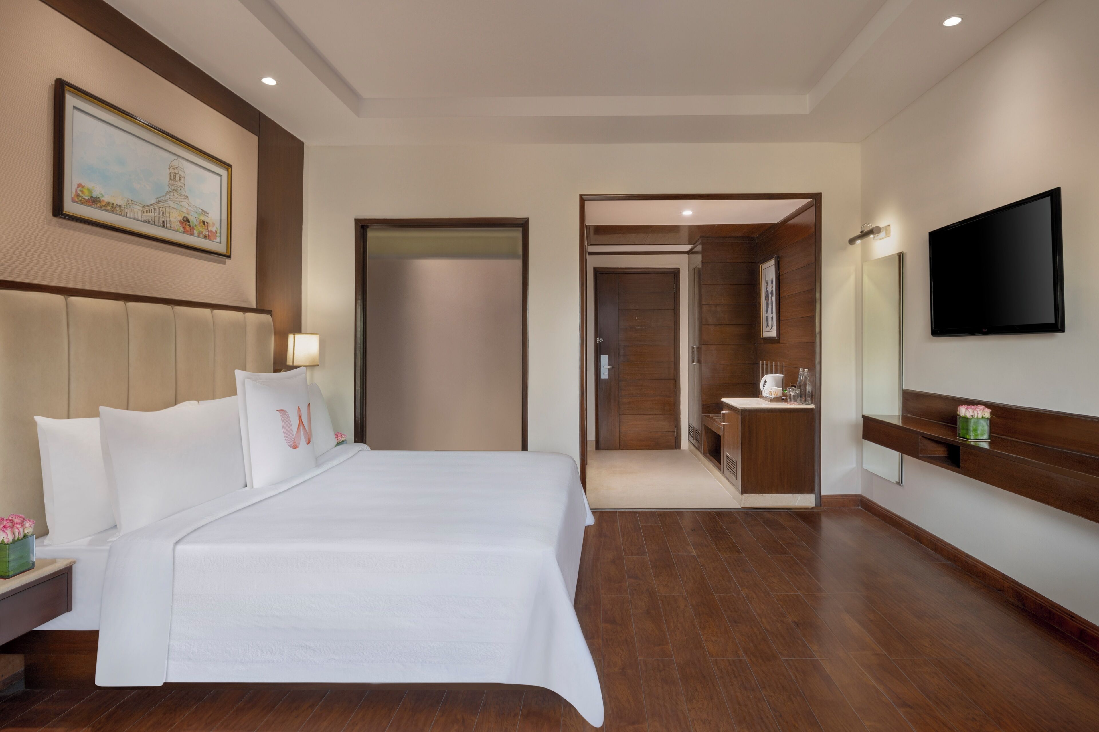 Deluxe Double Room, City View | Premium bedding, in-room safe, desk, laptop workspace