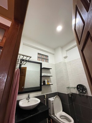 Free toiletries, hair dryer, slippers, towels