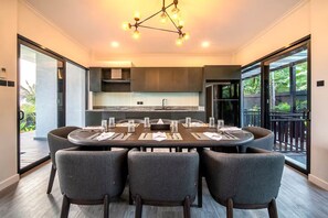 Dining - Tranquil Luxury Stay with Rice-Field & Ocean Views, Private Pool+Bar, Chef & BBQ (Bali)