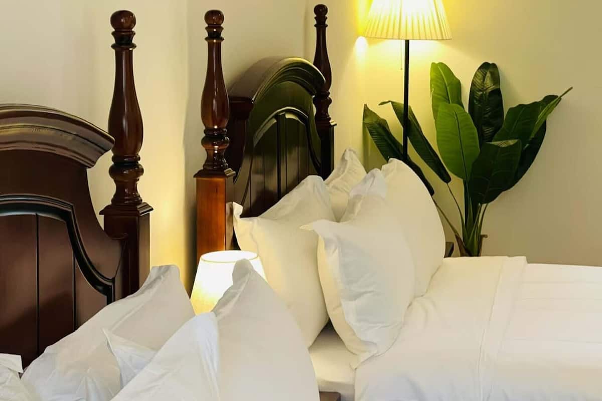 Business Twin Room, Pool View | Laptop workspace, blackout curtains, free WiFi, bed sheets