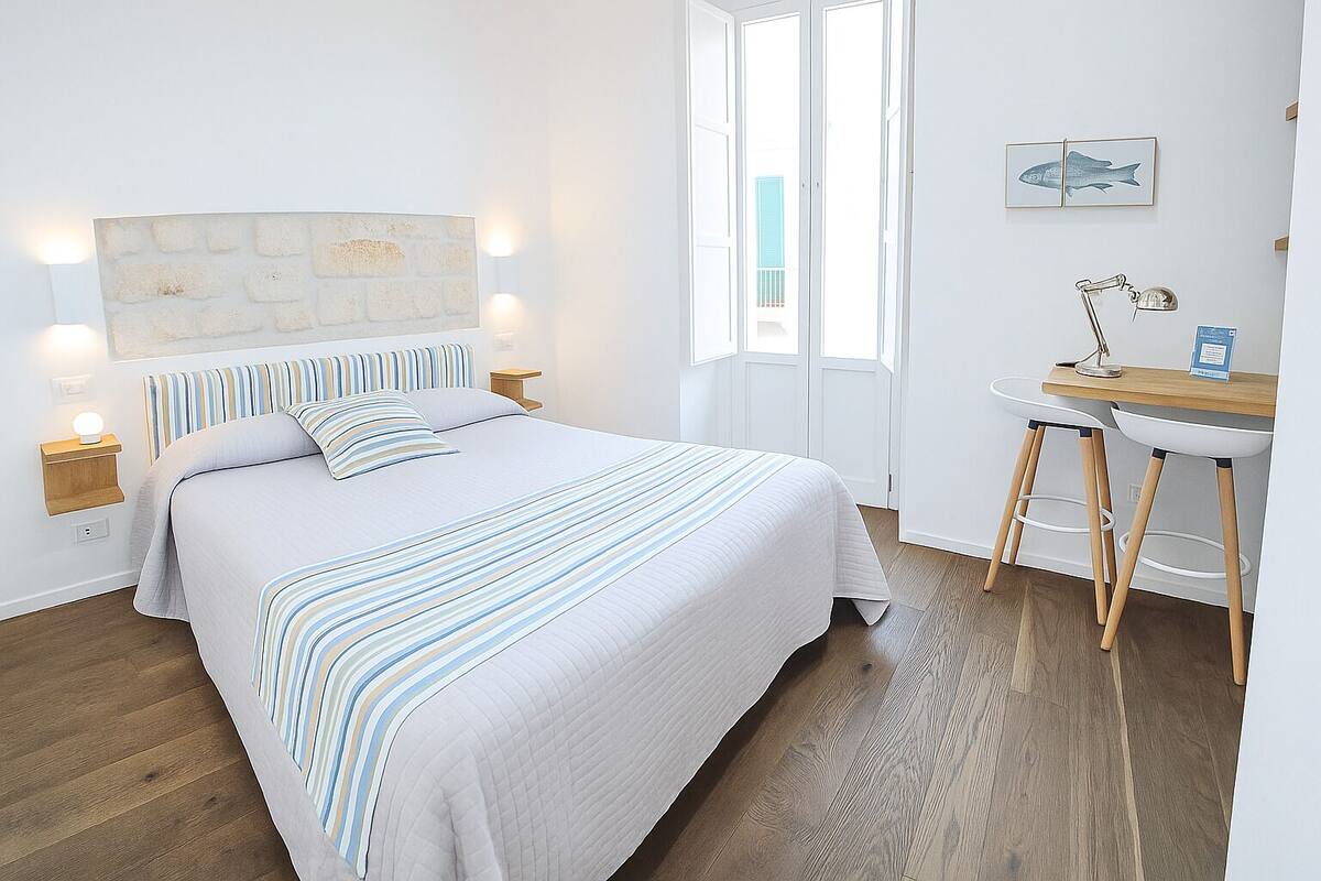 Blackout curtains, iron/ironing board