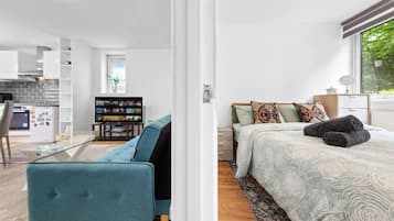 1 bedroom, iron/ironing board, travel crib, free WiFi