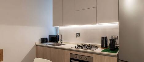 Fridge, microwave, dishwasher, toaster