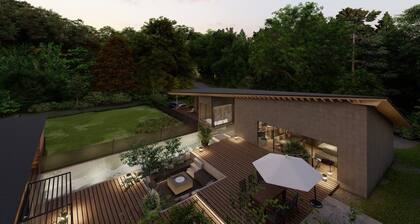 Only one pair per day, equipped with sauna and pool, "Miraculous villa surrounded by forest from 360 degrees".