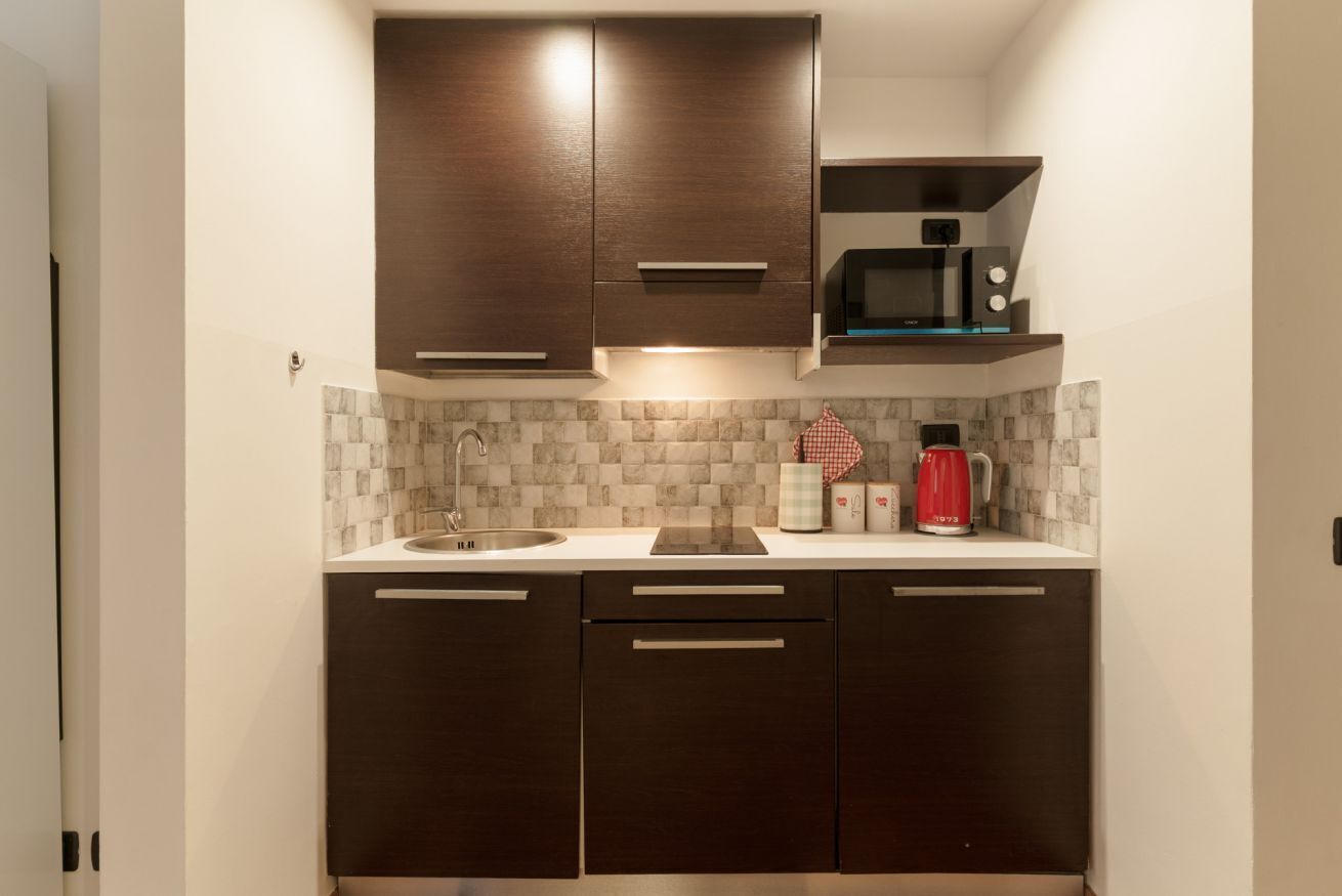 Fridge, microwave, dishwasher, toaster