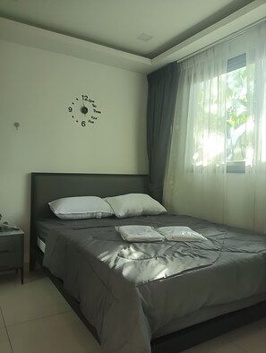 1 غرفة نوم وواي فاي وملاءات أسرّة