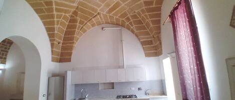 Comfort appartement, uitzicht op zee | Privékeuken | Een koelkast