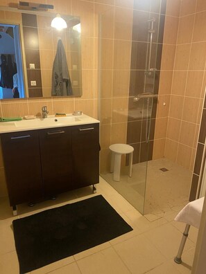 Shower, hair dryer, towels, soap - Old farmhouse in the Loire gorges (Vorey)