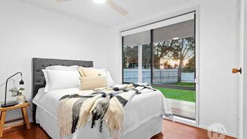 4 bedrooms, iron/ironing board, travel crib, WiFi