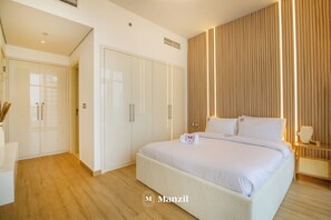 Luxury Apartment, Balcony, City View | Blackout curtains, iron/ironing board, free WiFi