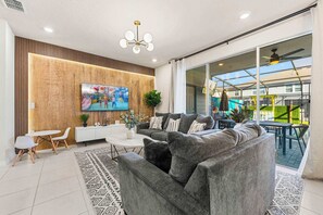 TV, table football, offices - Luxury 5BR Home | Private Pool Retreat (Davenport)