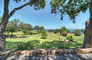 Property grounds - Lake Buchanan Grand Retreat - 10 Acres, Private Beach, Hot Tub, Pool, Sleeps 30+, Great for Groups! (Buchanan Dam)