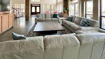 Smart TV, foosball, books