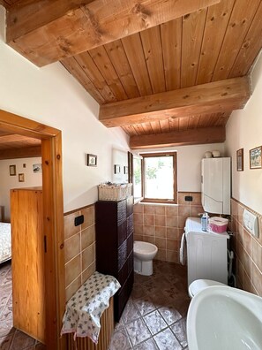 Asciugacapelli, bidet, asciugamani, sapone