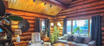 Explore Fairbanks! Authentic Log Cabin w/ Views