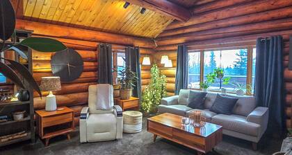Explore Fairbanks! Authentic Log Cabin w/ Views