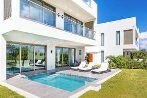 Outdoor pool - NEW Villa Golf Course views, Roof Top Hot Tub, near Grace Bay Beach- Gabriella 2 (Grace Bay)