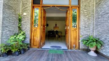 A szálláshely homlokzata