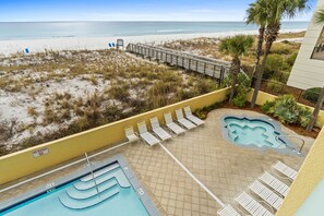 A heated pool - PI 216: Surfside Haven - Beachfront Condo with Full Amenities (Fort Walton Beach)