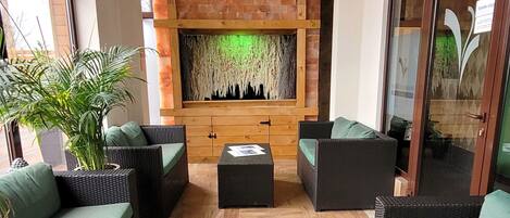 Indoor pool, open 8:00 AM to 10:00 PM, sun loungers, lifeguards on site