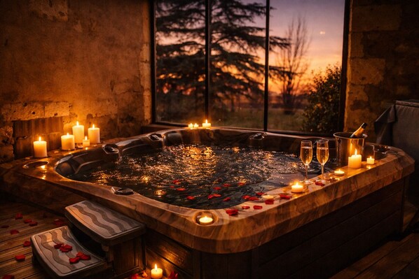 Hot tub, prenatal massages, Thai massages, massages - Domaine de Pourrouquet chambres d'hôtes (Vic-Fezensac)