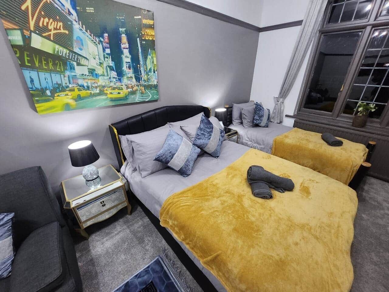 1 室のベッドルーム、アイロン / アイロン台、WiFi、ベッドシーツ