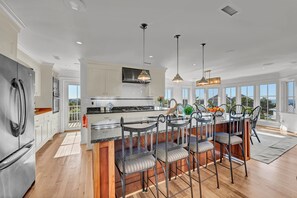 Fridge, microwave, oven, stovetop - 7-bedroom water view compound with elevator featuring a main house and annex. (Southport)