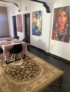 Dining - Villa with swimming pool in quiet countryside not overlooked (Had Hrara)