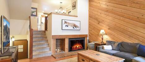 TV connectée, cheminée