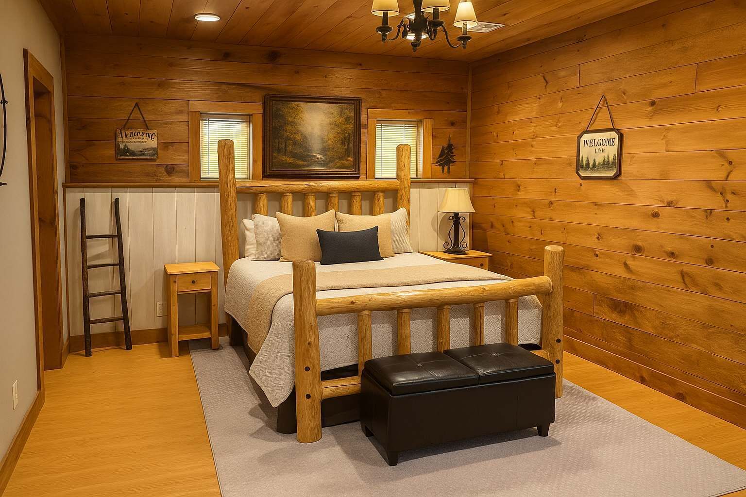 Een bureau, een strijkplank/strijkijzer, wifi, beddengoed