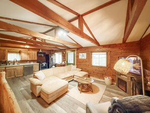 TV connectée, cheminée